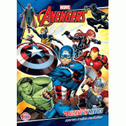 AVENGERS สมุดภาพระบายสีและเกมเสริมทักษะ Believe in Heroes + เครื่องยิงไดโนเสาร์พร้อมลูกข่างและใบพัด